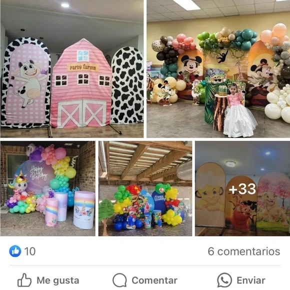 Cilindros para decoración para fiestas